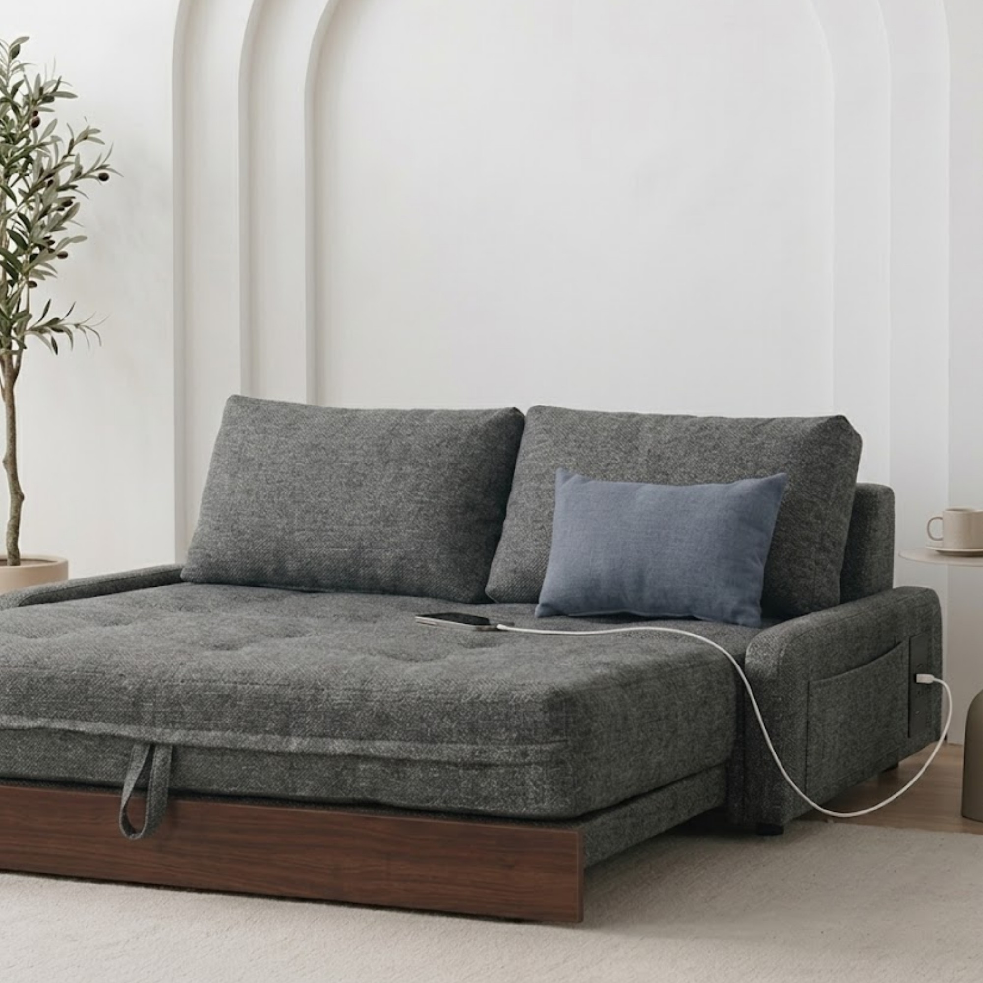 Sofa Cama Gris Oxford Easy Living Floid image number null
