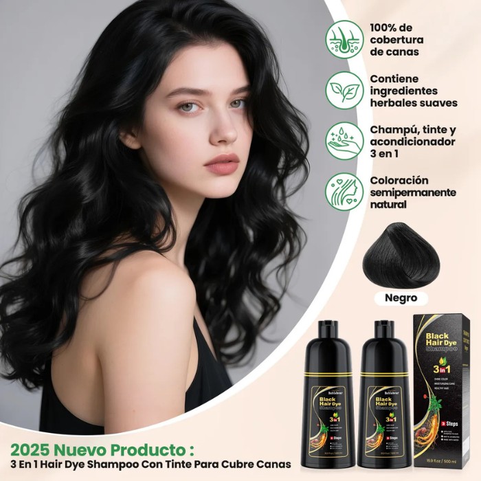 Shampoo Tinte Cubre Canas 500ml Natural Jengibre Hair Dye image number null