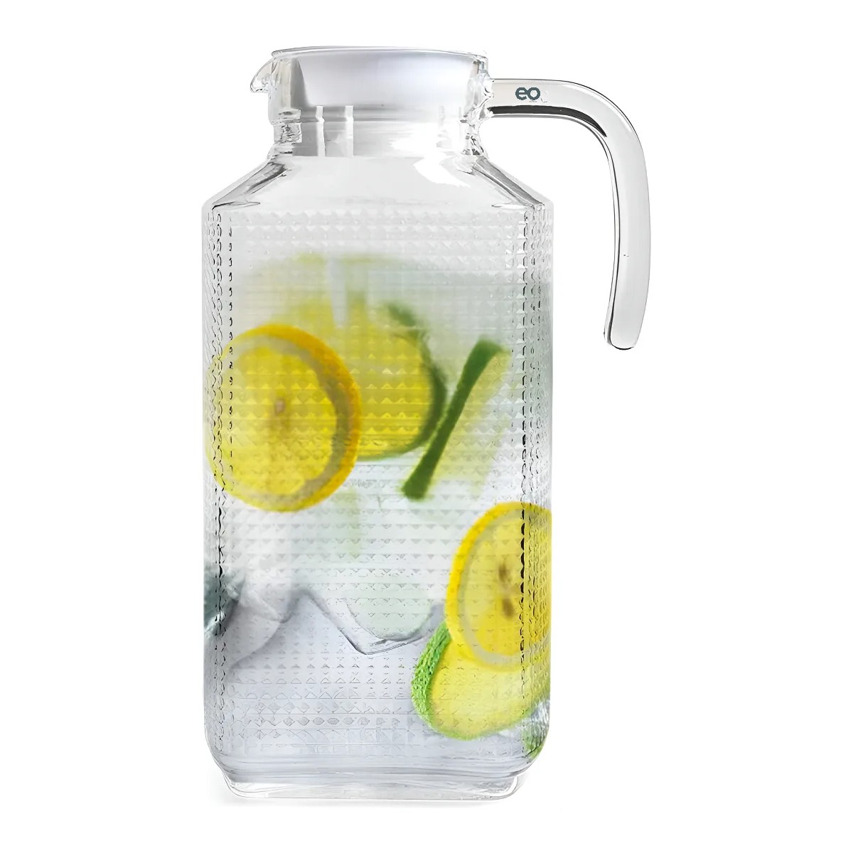 Jarra Vidrio Para Agua C/tapa Para Refrigerador Cristal 1.8l image number null
