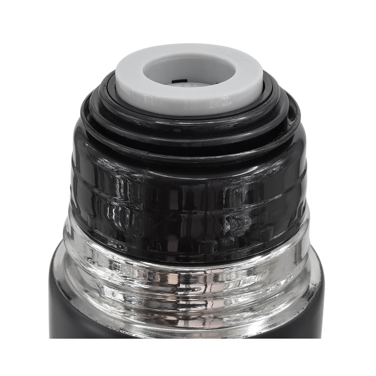 Termo de acero inoxidable con v&aacute;lvula antiderrames y tapa rosca, 500 ml, F28903122, negro image number null