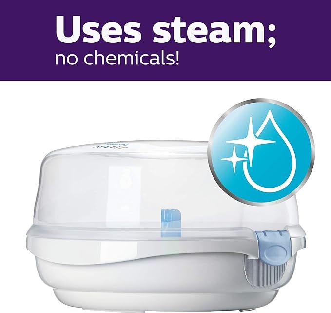 A Philips AVENT Esterilizador de vapor de microondas para biberones, chupetes, tazas y m&aacute;s, SCF281/05. image number null