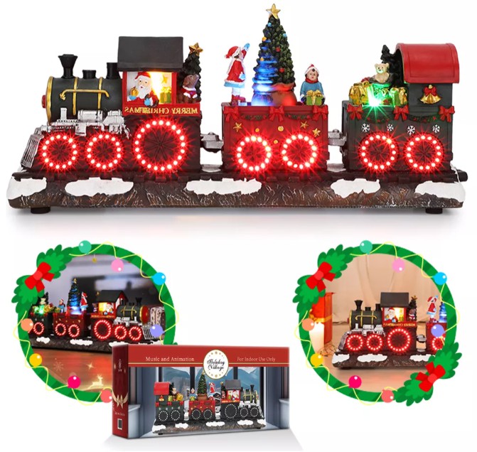 Tren Electrico Navide&ntilde;o Con Musica Navide&ntilde;a Y Luz 3 Vagones image number null