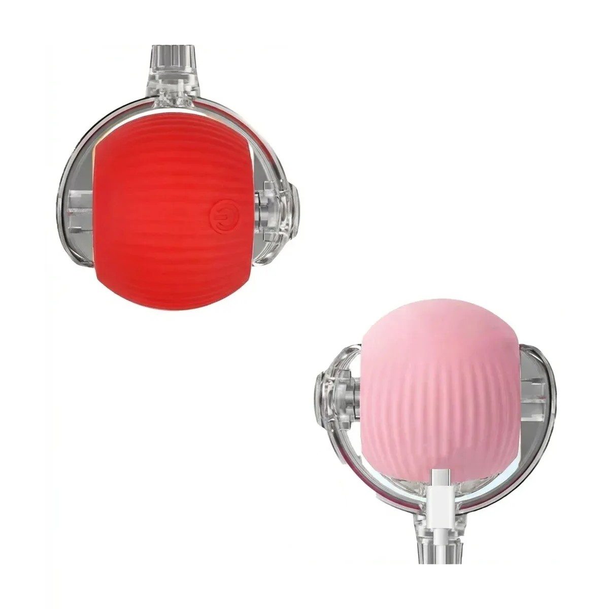 Pelotas Interactivas Juguetes El&eacute;ctrica Para Perro Gato 2Pcs Rojo/Rosa image number null