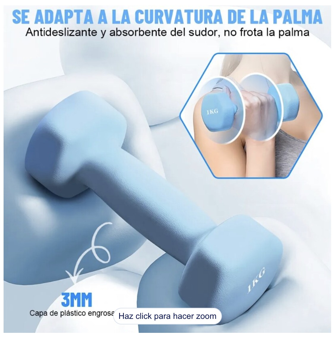 Mancuernas De 1 Kilos Rojo Ejercicio Pilates Yoga Gym Modelo Azul image number null
