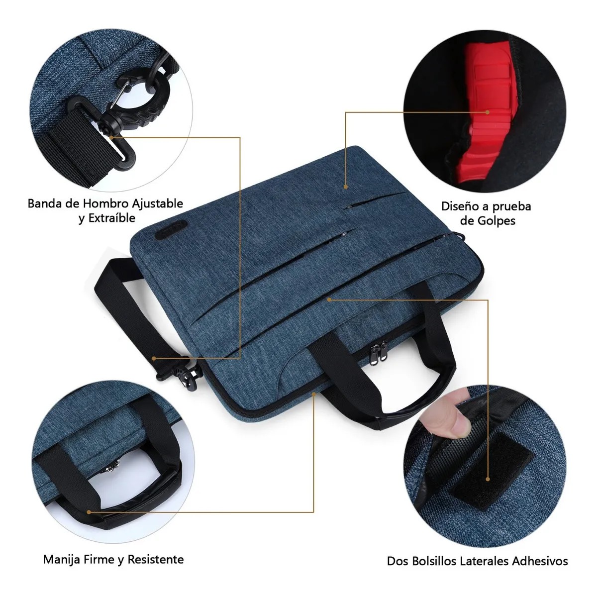 Bolsa Malet&iacute;n Para Port&aacute;til De 15.6'' Azul con Grisaceo image number null