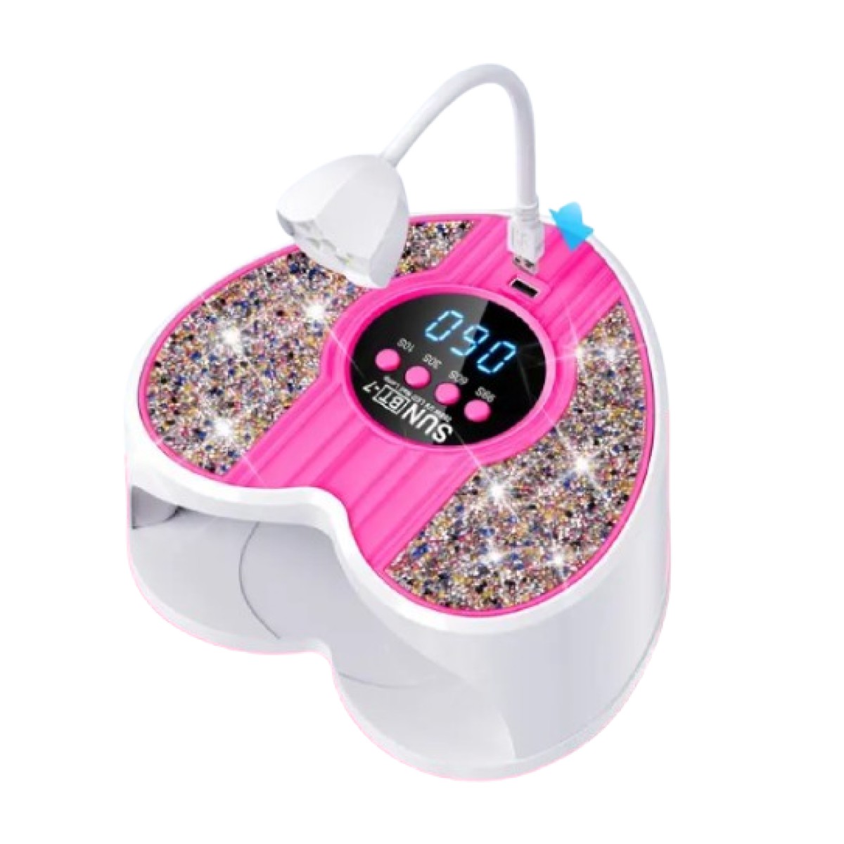L&aacute;mpara Uv U&ntilde;as Sensor Infrarrojo Temporizador Fucsia image number null