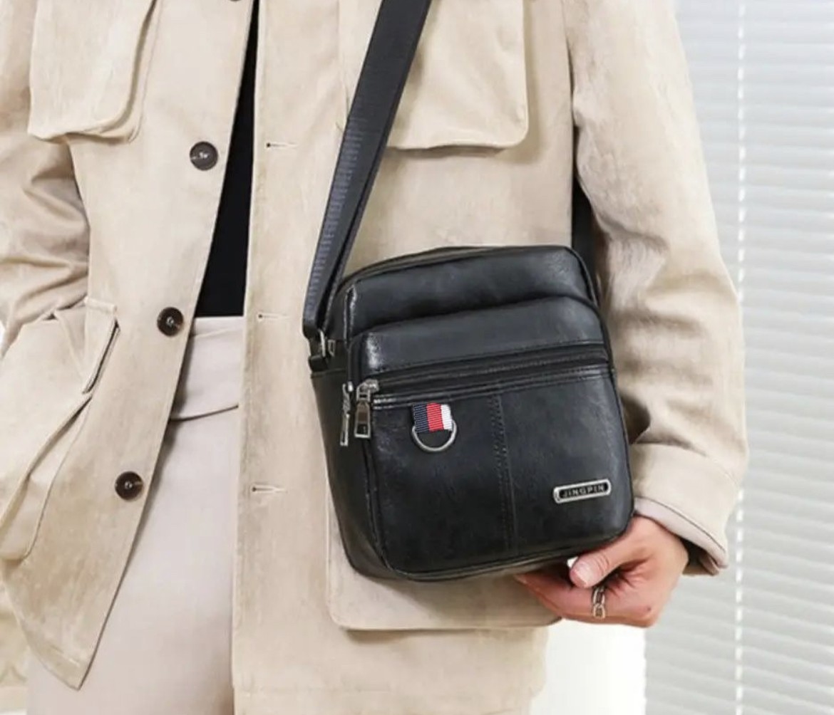 Bolso Mariconera Hombre Maletin Bandoleras Y Billetera 4 Kit image number null