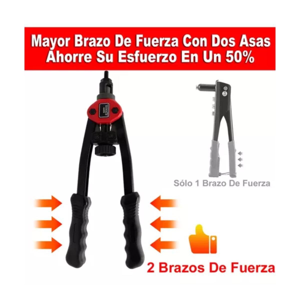 Remachadora Para Tuercas De Manual Profesional Remache Negro 12 pz. image number null