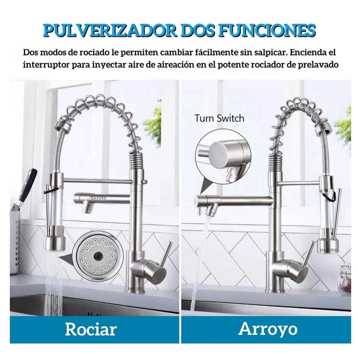Grifo Monomando Fregadero Llave Mezcladora Tarja Cocina 360 image number null