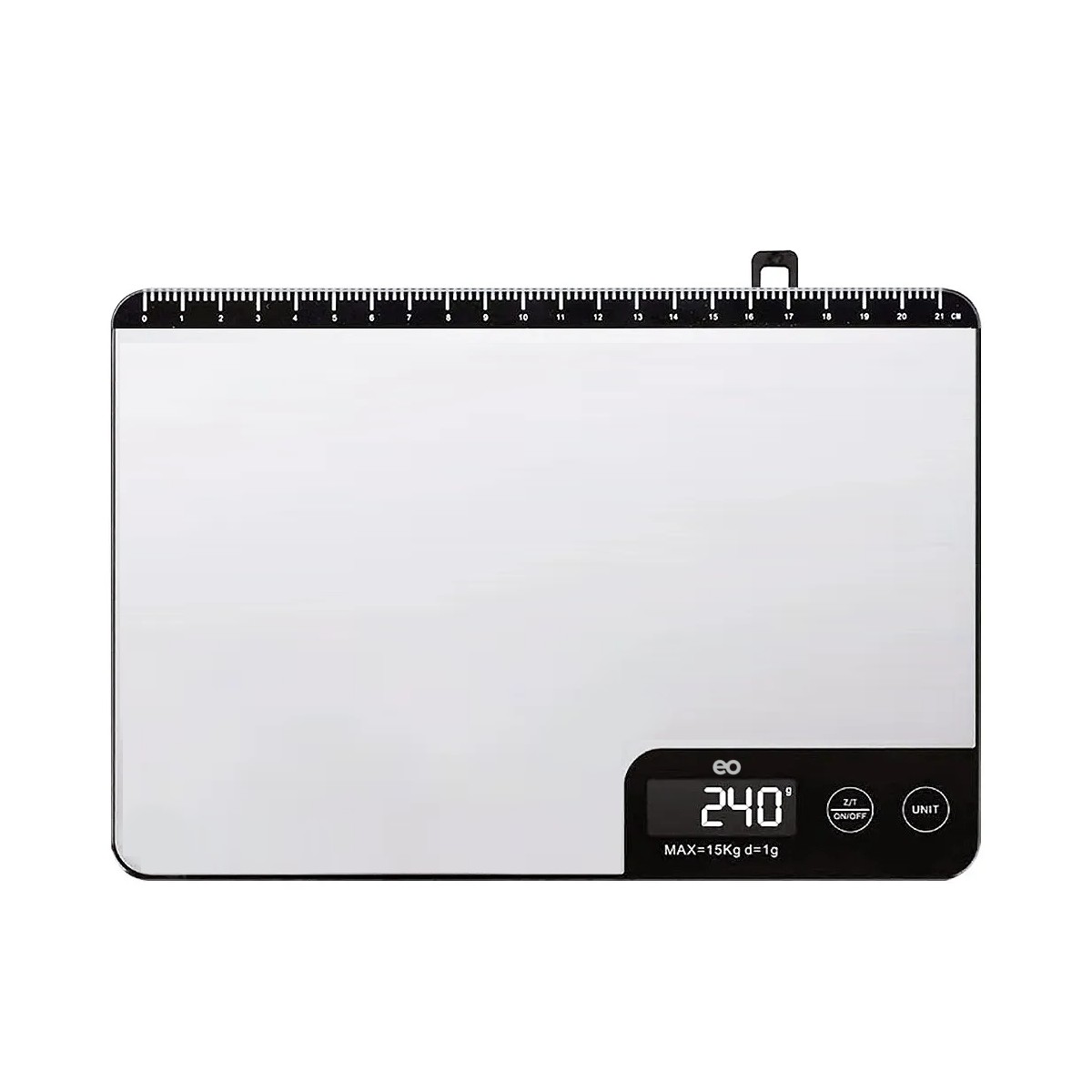 B&aacute;scula De Cocina Digital Acero Inoxidable Recargable 15kg Plateado image number null