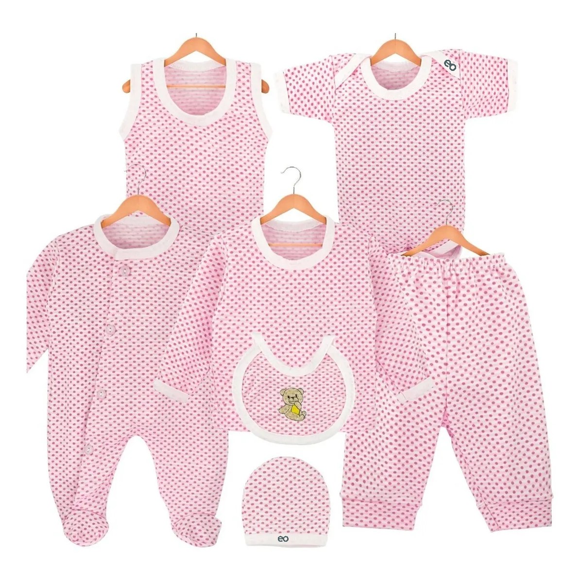 Set De Bienvenida Para Reci&eacute;n Nacido (7 Piezas) 0-3 meses Rosa image number null