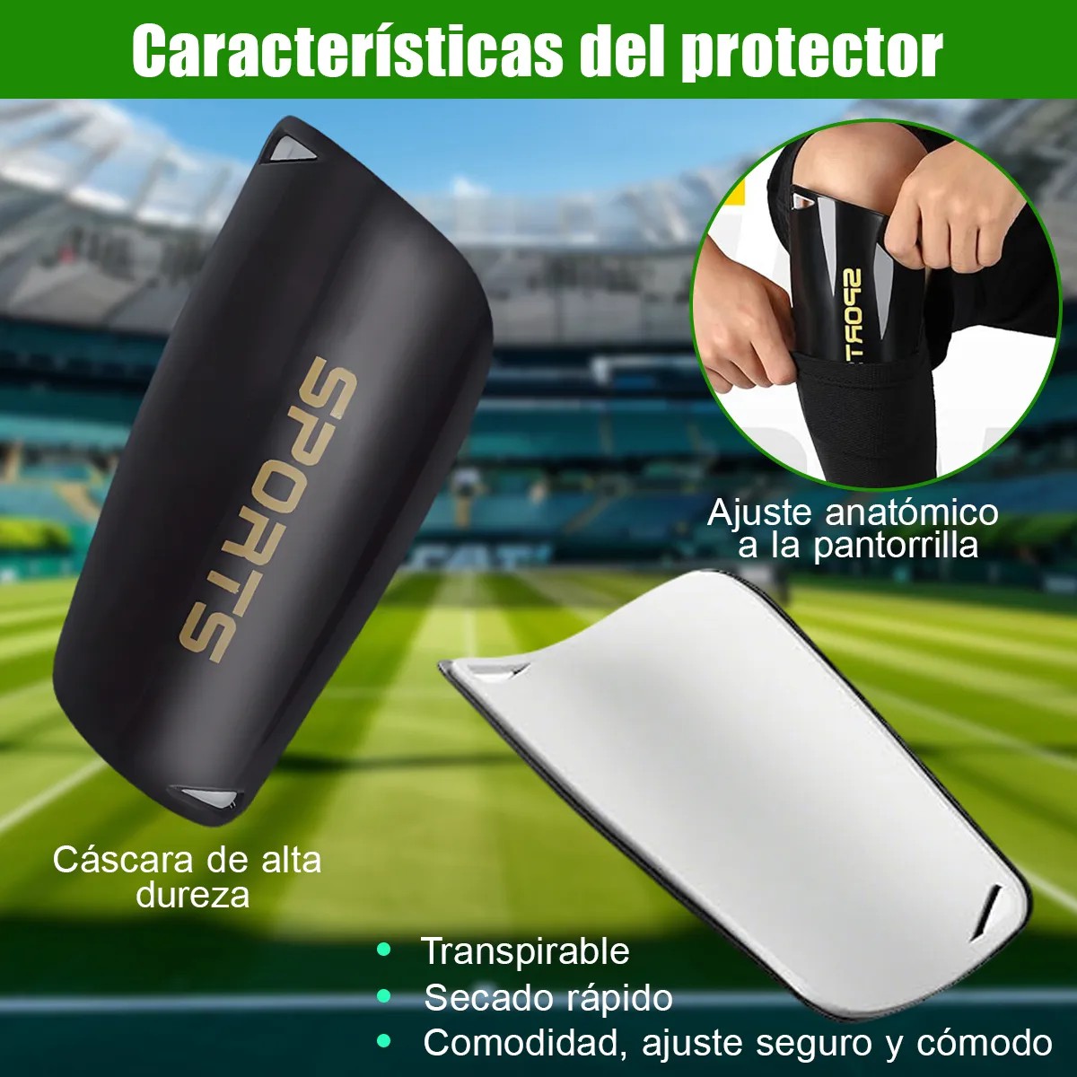 5 Pzas Calcetas Largas Antideslizantes F&uacute;tbol Y Espinilleras image number null
