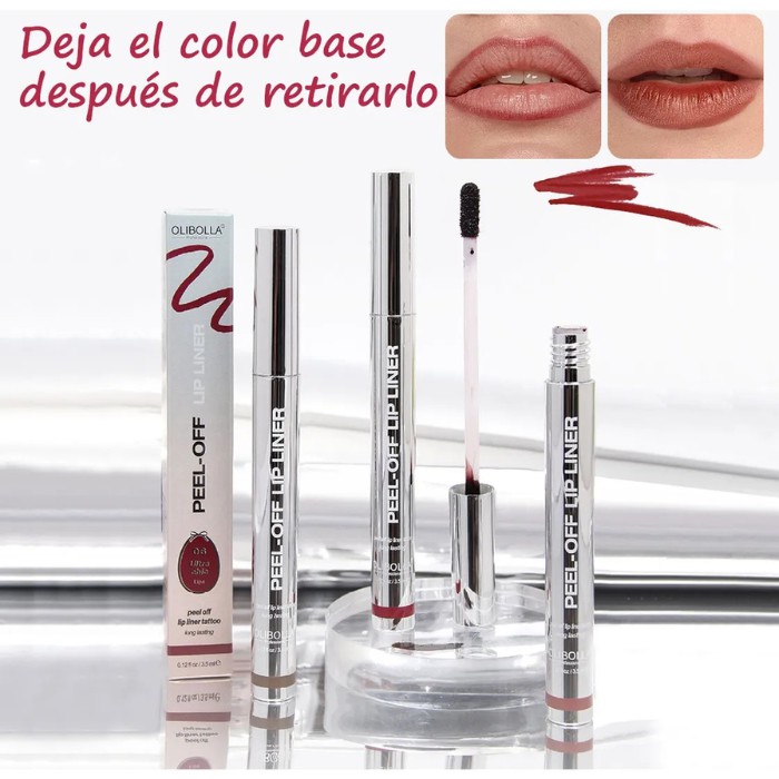 Delineador de Labios Tattoo Peel-Off Mate 3 Pcs - Brillo Labial Permanente Waterproof Larga Duraci&oacute;n image number null