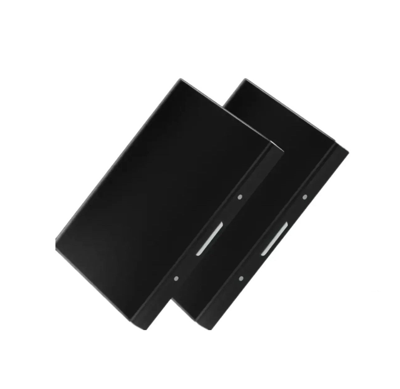"Tarjetero Para Tarjetas De Cr&eacute;dito Metal Inoxidable 2 Piezas Negro " image number null