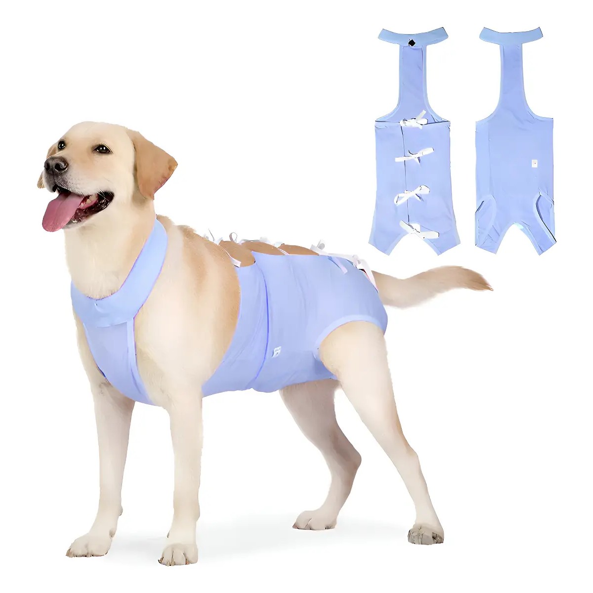 Faja Postoperatorio Esterilizada Para Perro Mediano Azul-M image number null