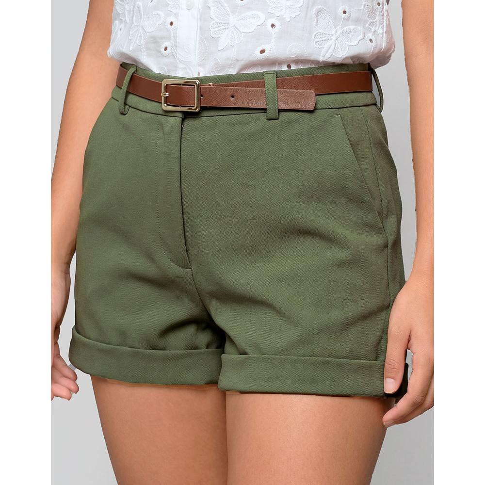 Short Mujer Casual Verde Stfashion 79305815 image number null