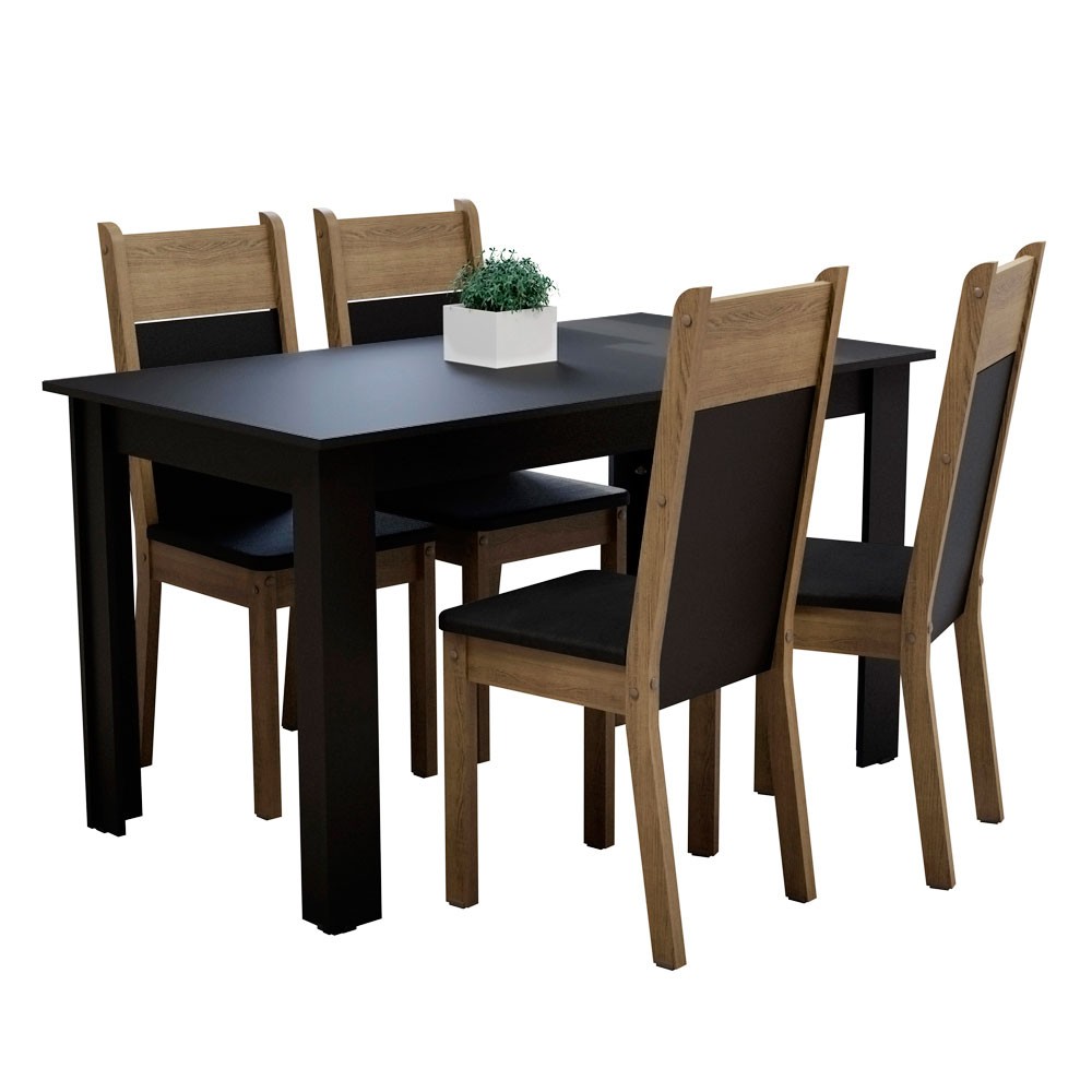Juego de Comedor con Mesa y 4 Sillas Madesa Havana NM image number null