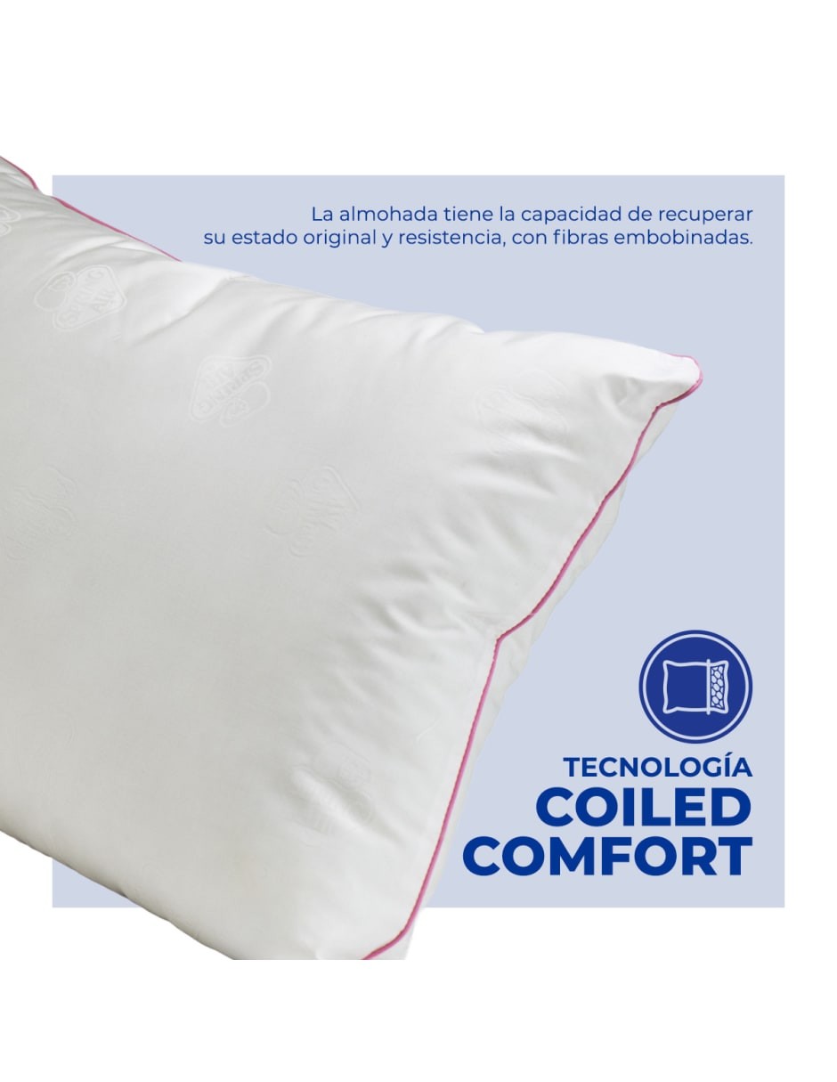 Almohada Estandar Spring Air Cloud Pillow con Tecnolog&iacute;a Coiled Comfort, Hipoalerg&eacute;nica image number null
