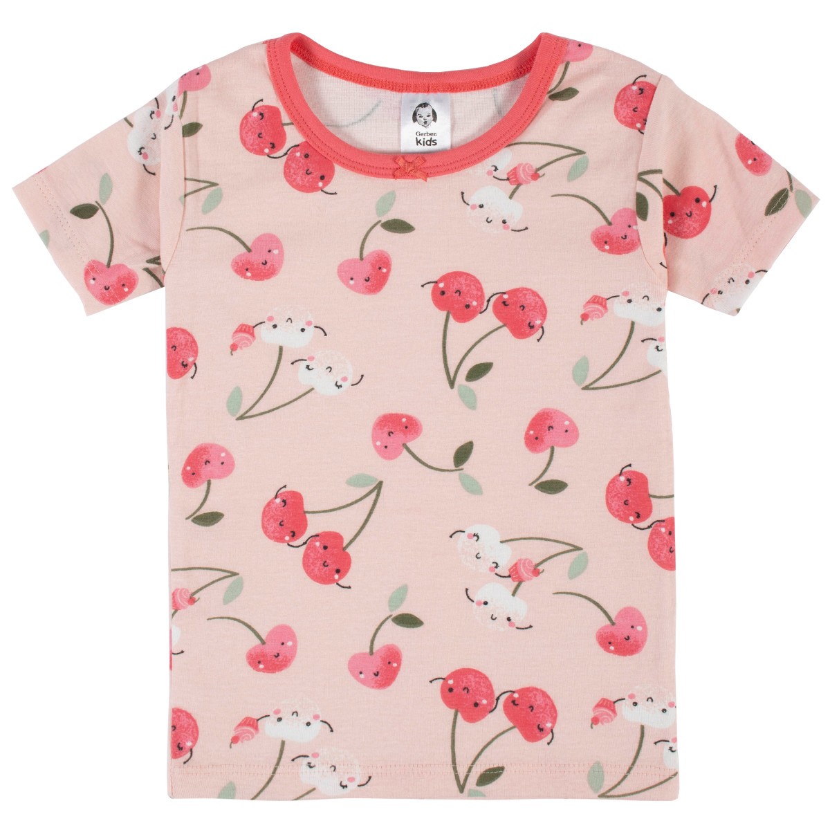 Pijama Gerber 4 piezas bebe algod&oacute;n blanco rojo image number null