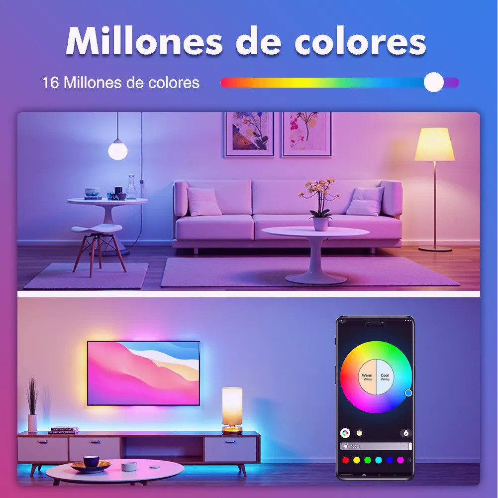 4 Focos Led Wifi Inteligente Rgbcw Alexa Google Siri 9w E27 Control Por Voz Ajustable Luz Multicolor Bombillas Luz Focos Bluetooth Rgb 127v image number null