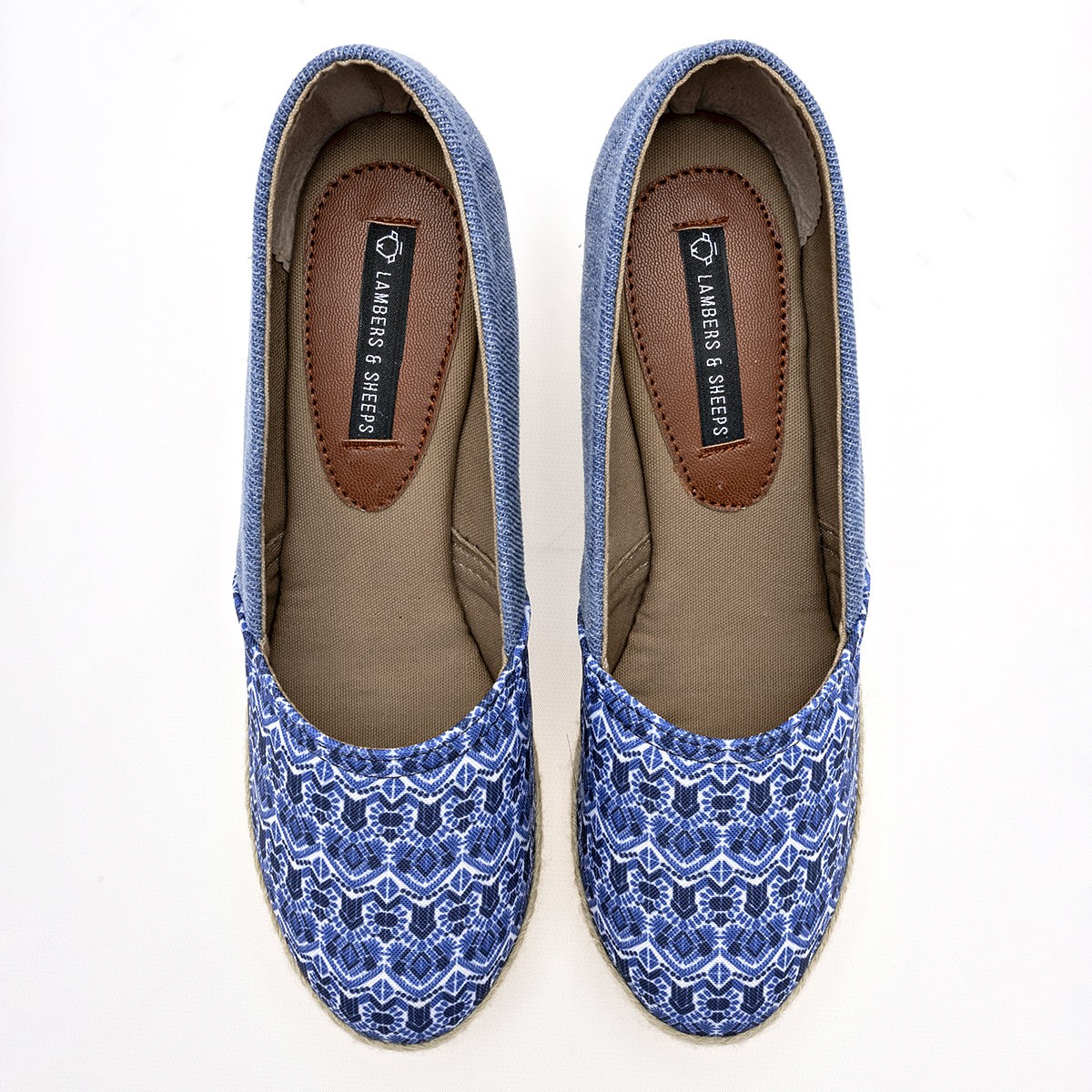 SANDALIA PLATAFORMA 7 CM LAMBERS & SHEEPS PARA MUJER EN CURRY COLOR AZUL 333 image number null