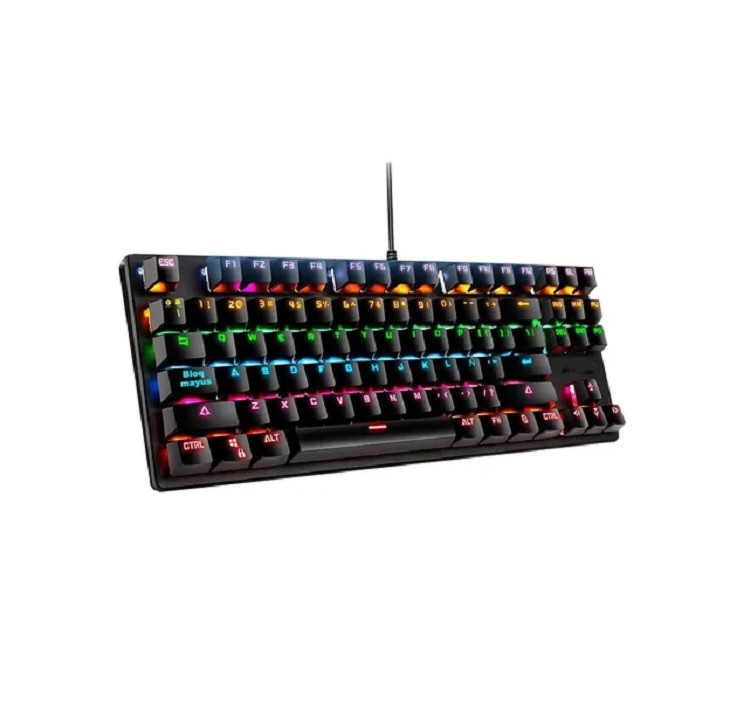 Teclado Gamer Mecanico 87 Teclas Negro image number null