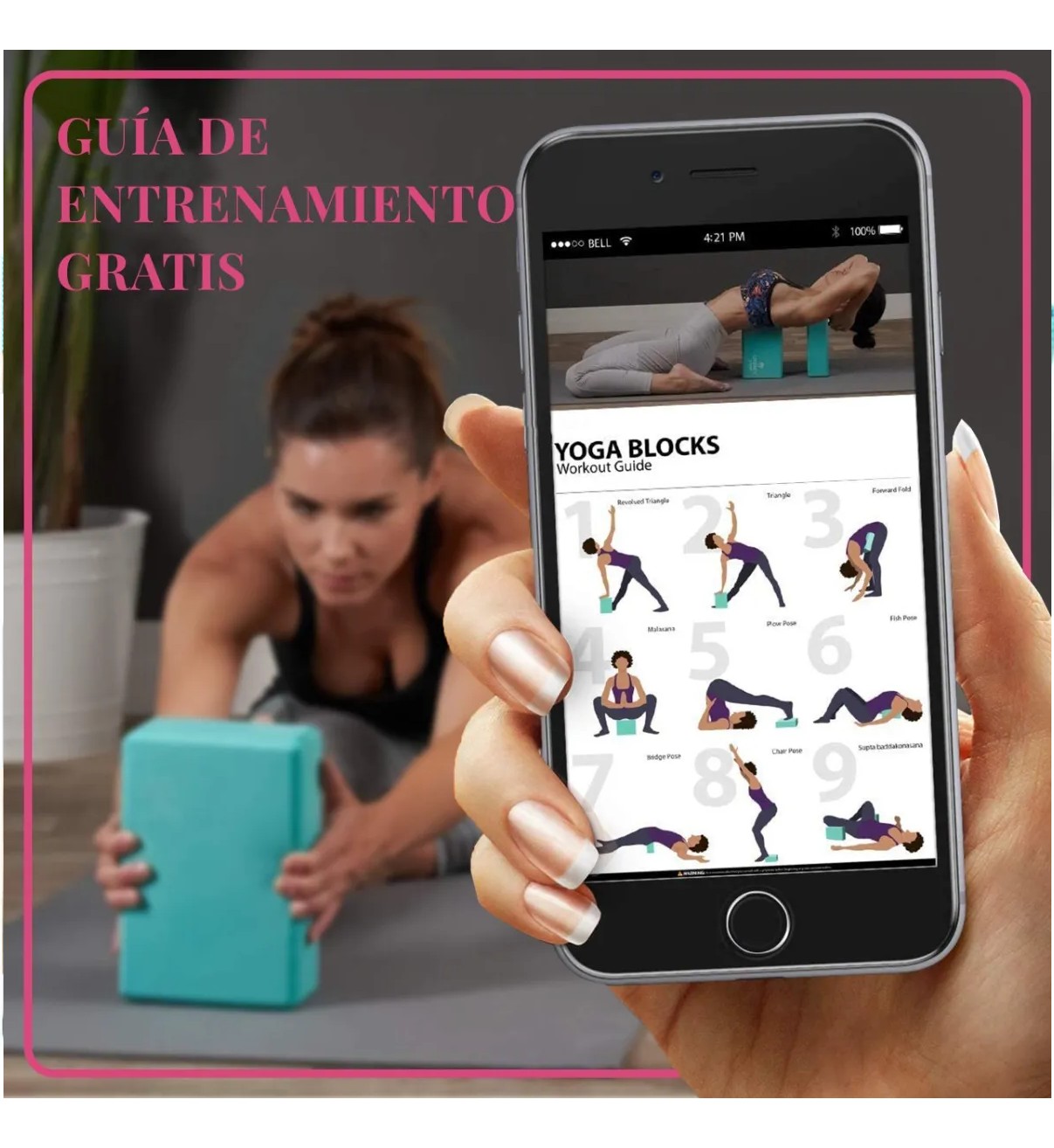Bloque Para Yoga Brick Pilates Fitness Y Ejercicios Ladrillo Verde Malubero image number null