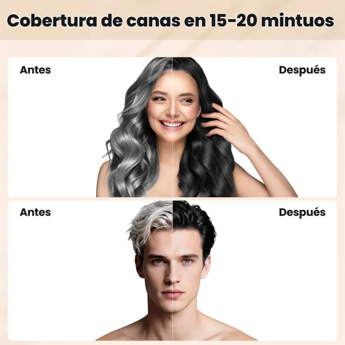 Shampoo Tinte Cubre Canas 500ml Natural Jengibre Hair Dye image number null