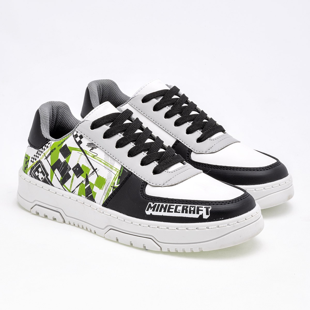TENIS URBANO Licencias Yuyin NI&Ntilde;O EN COLOR BLANCO NEGRO GRIS MI4022 image number null