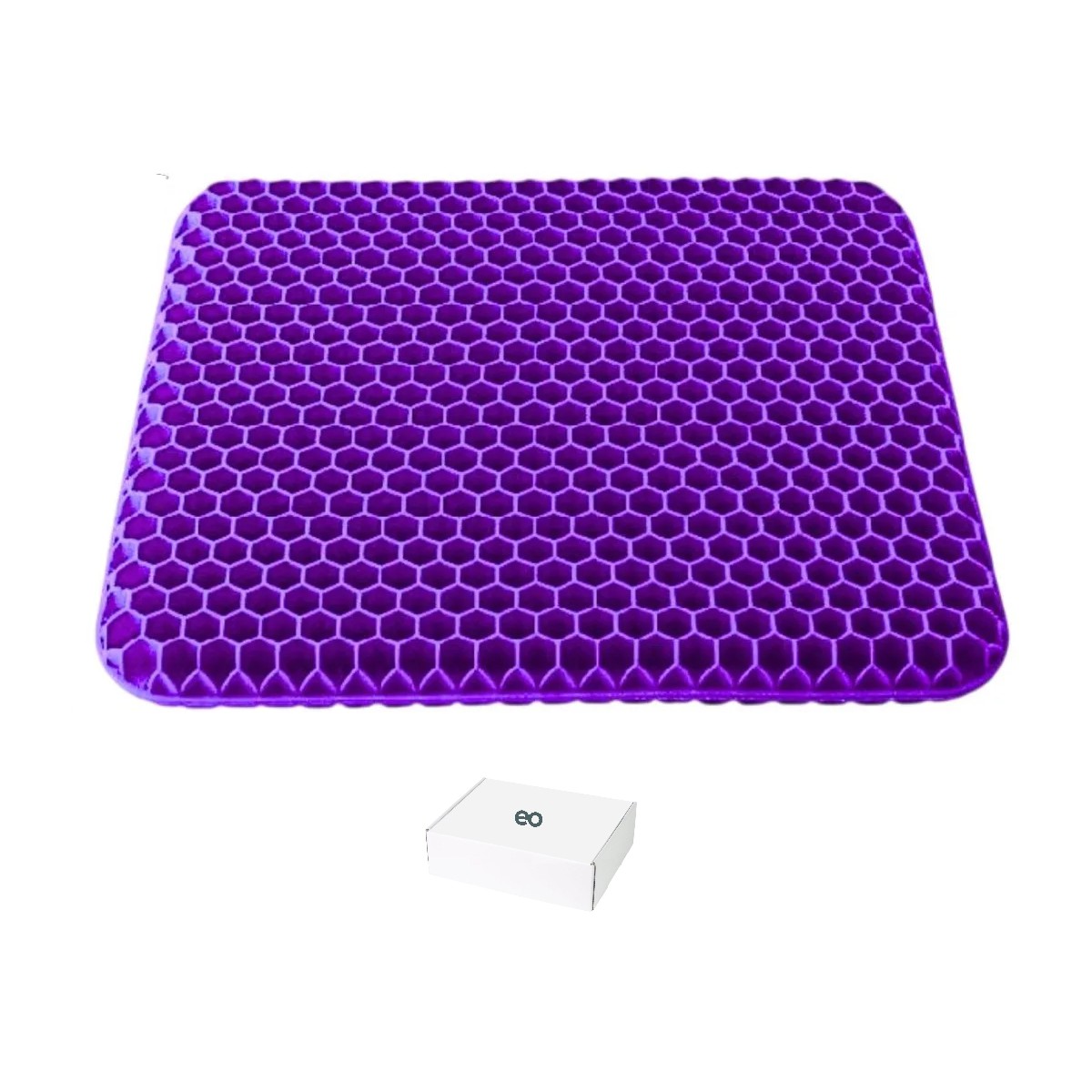 Cojin Gel Silicon Panal Color Morado Dise&ntilde;o de la tela Lisa image number null
