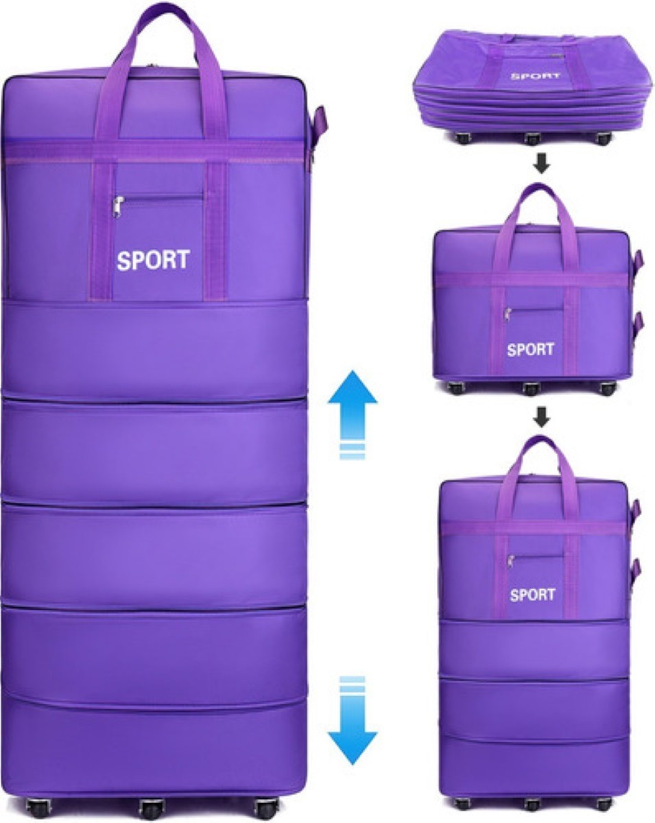 Bolsa De Viaje Deportiva De 45 Pulgadas Con Ruedas Morada image number null