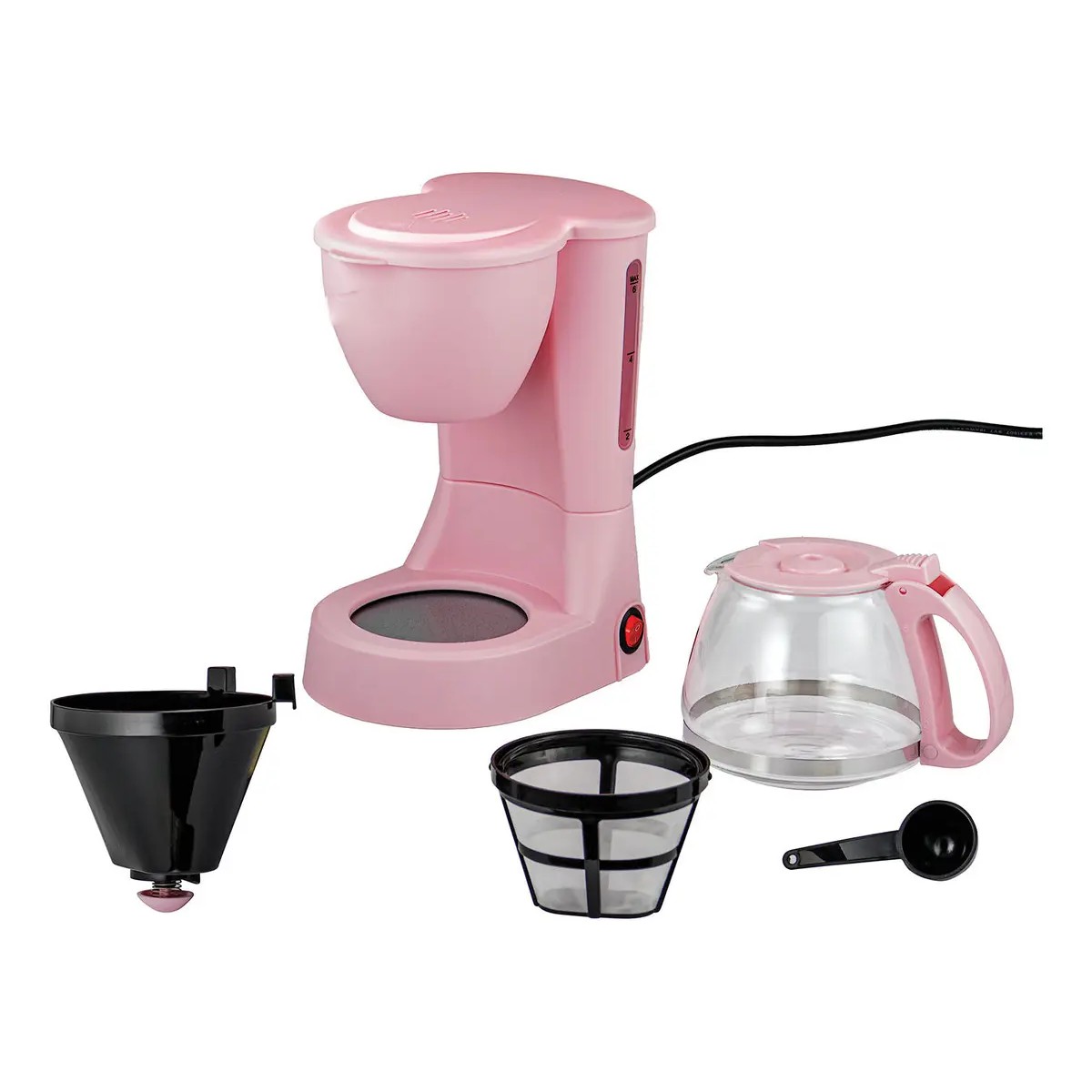 Cafetera 750 Ml Filtro Permanente Placa Calefactora Rosa image number null