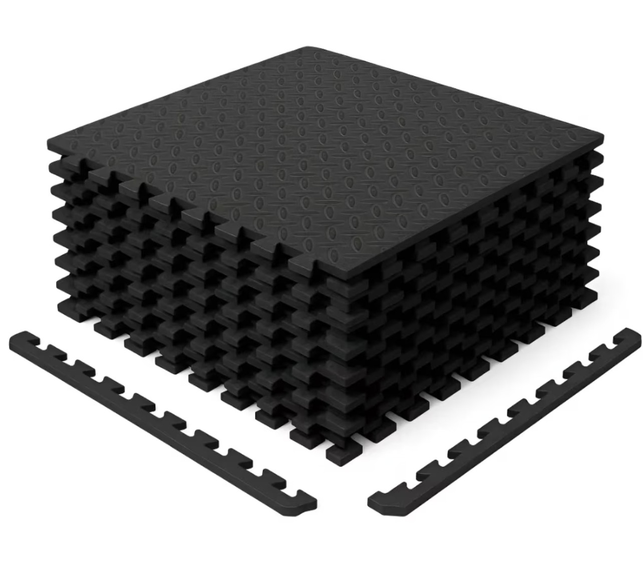 Tapete Para Gimnasio Negro Antiderrapante 60x60 8 Piezas Modelo Negro image number null