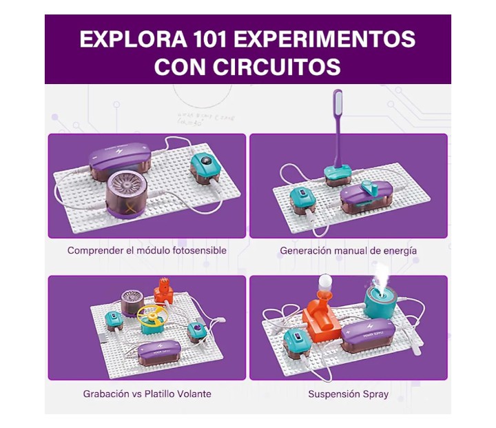 Juego de ciencias did&aacute;ctico infantil circuito electr&oacute;nico image number null