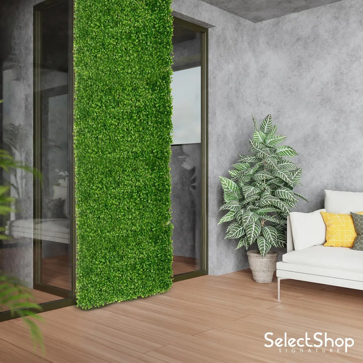Muro Verde Follaje Artificial Sint&eacute;tico Pared 60x40cm 50 Pzs image number null