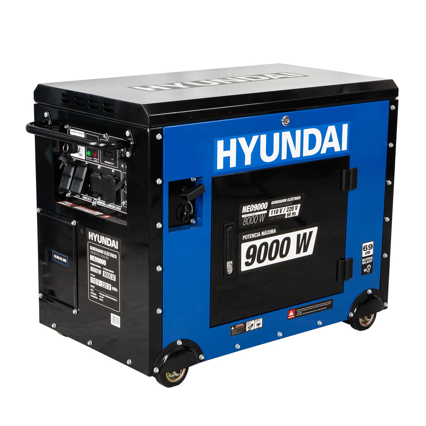 Generador Hyundai 9,000 Watts Profesional Silencioso 110v/220v - NEO9000 image number null