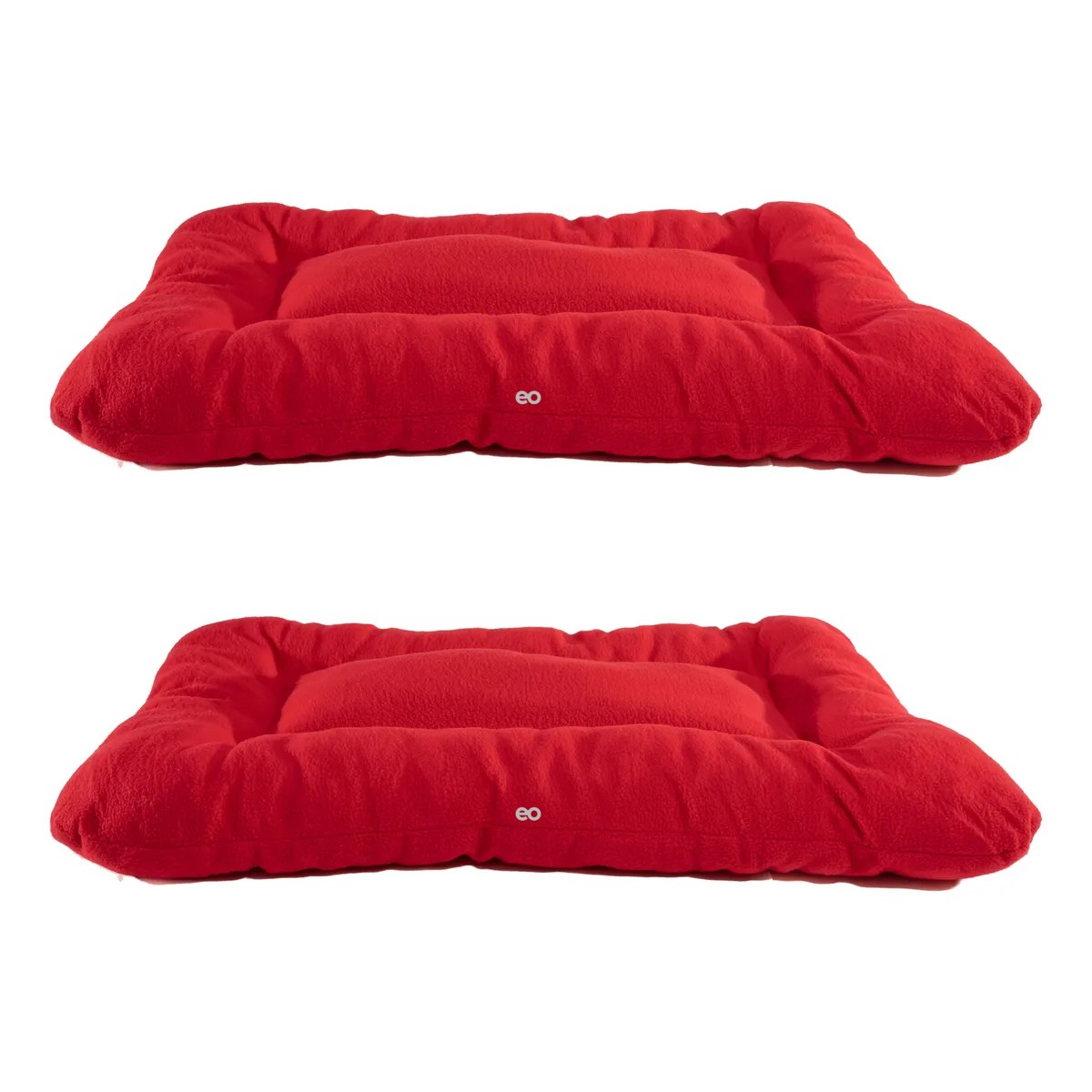 2 Camas Para Mascota Rojo Rectangular Suave image number null