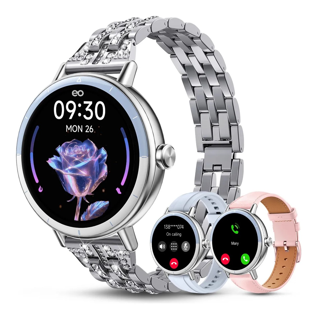 Reloj Inteligente Smart Watch Mujer Bluetooth Llamada Ai Voz Plateado image number null
