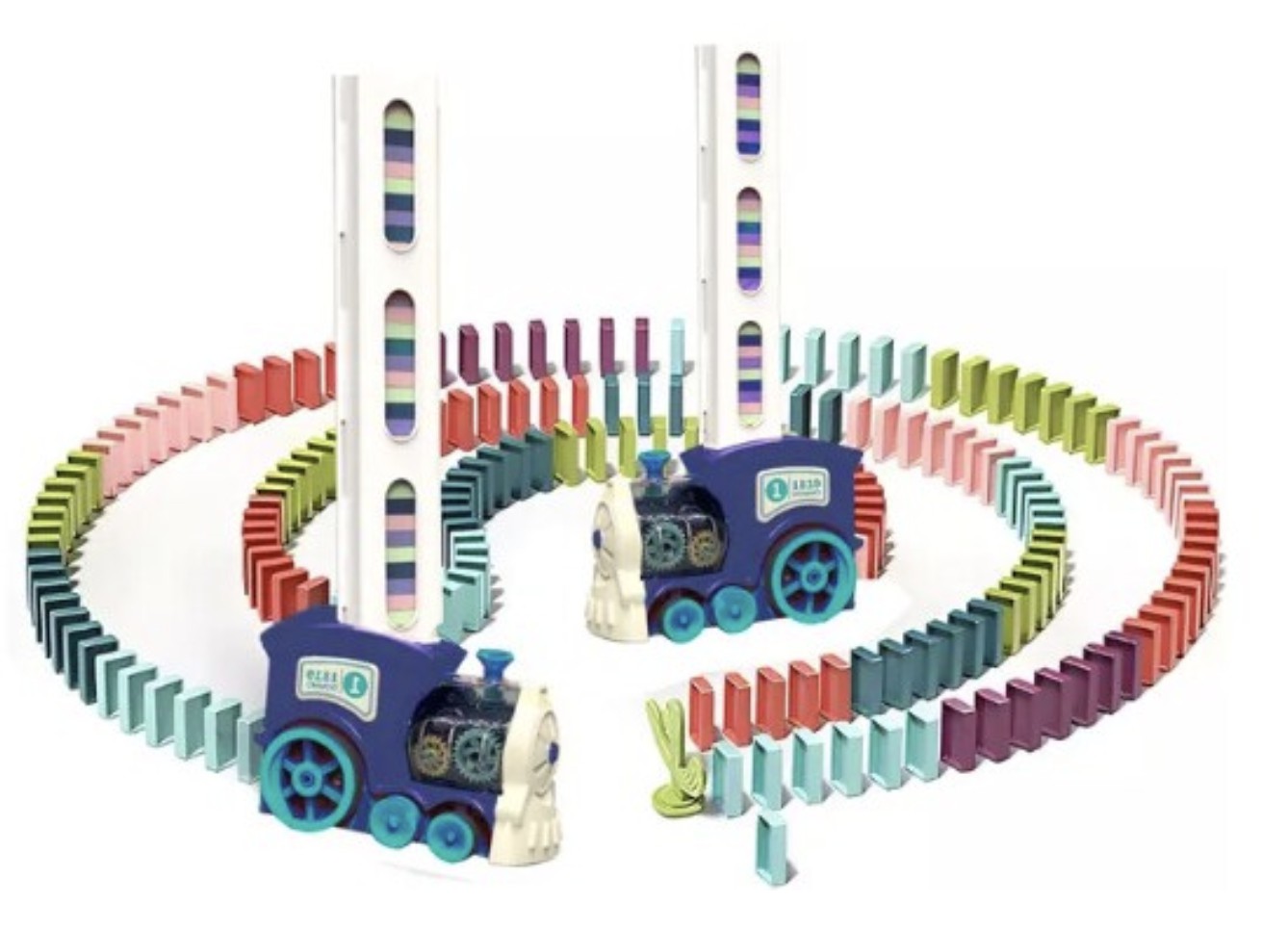 Juego Tren Domin&oacute; Modelo Multicolor image number null