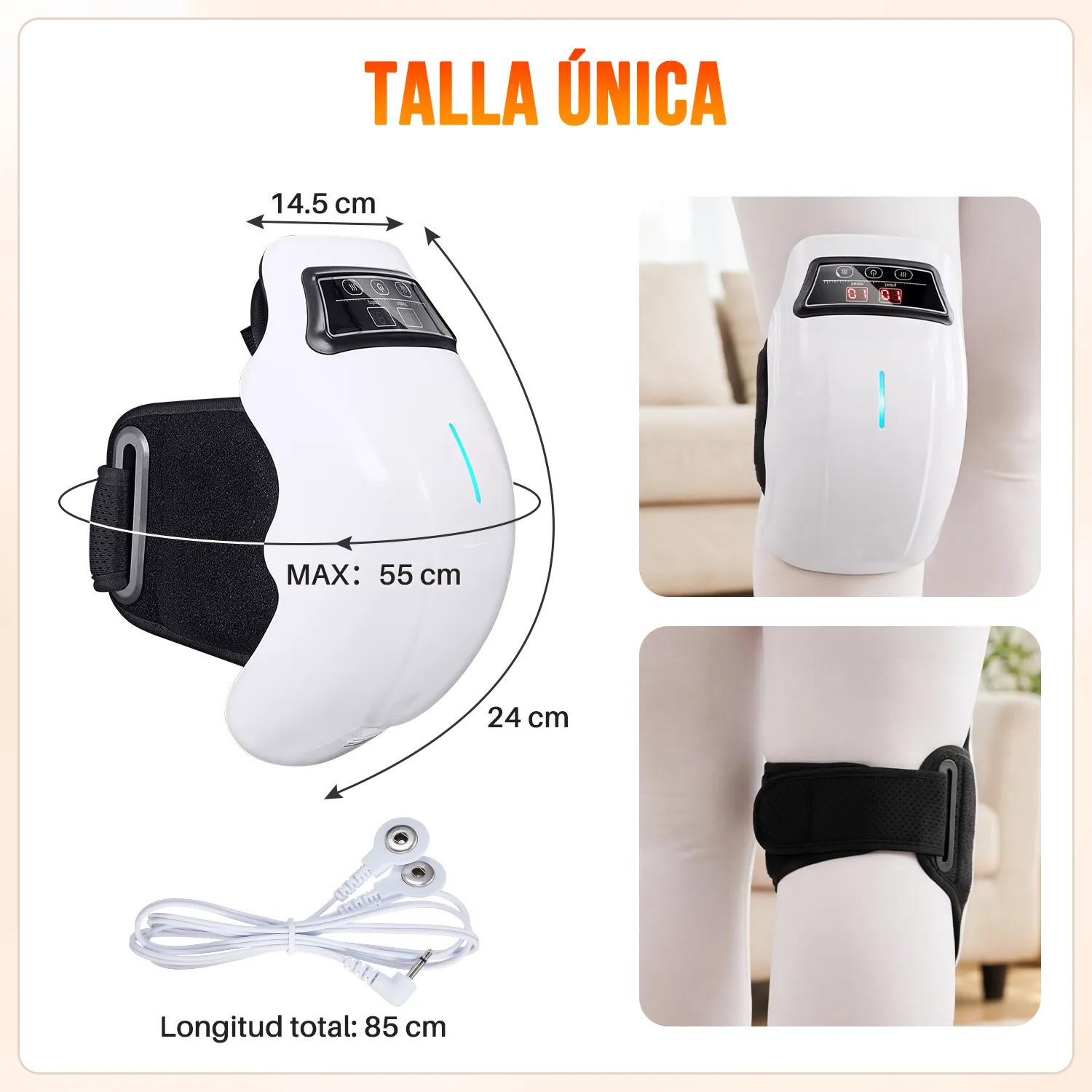 Masajeador De Rodilla Fisioterapia Masajeadores Electricos BLANCO image number null