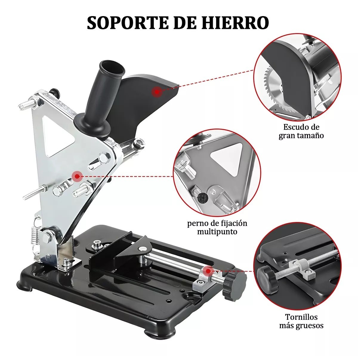 Soporte Para Esmeril Angular Ajustable Base De La Herramient image number null