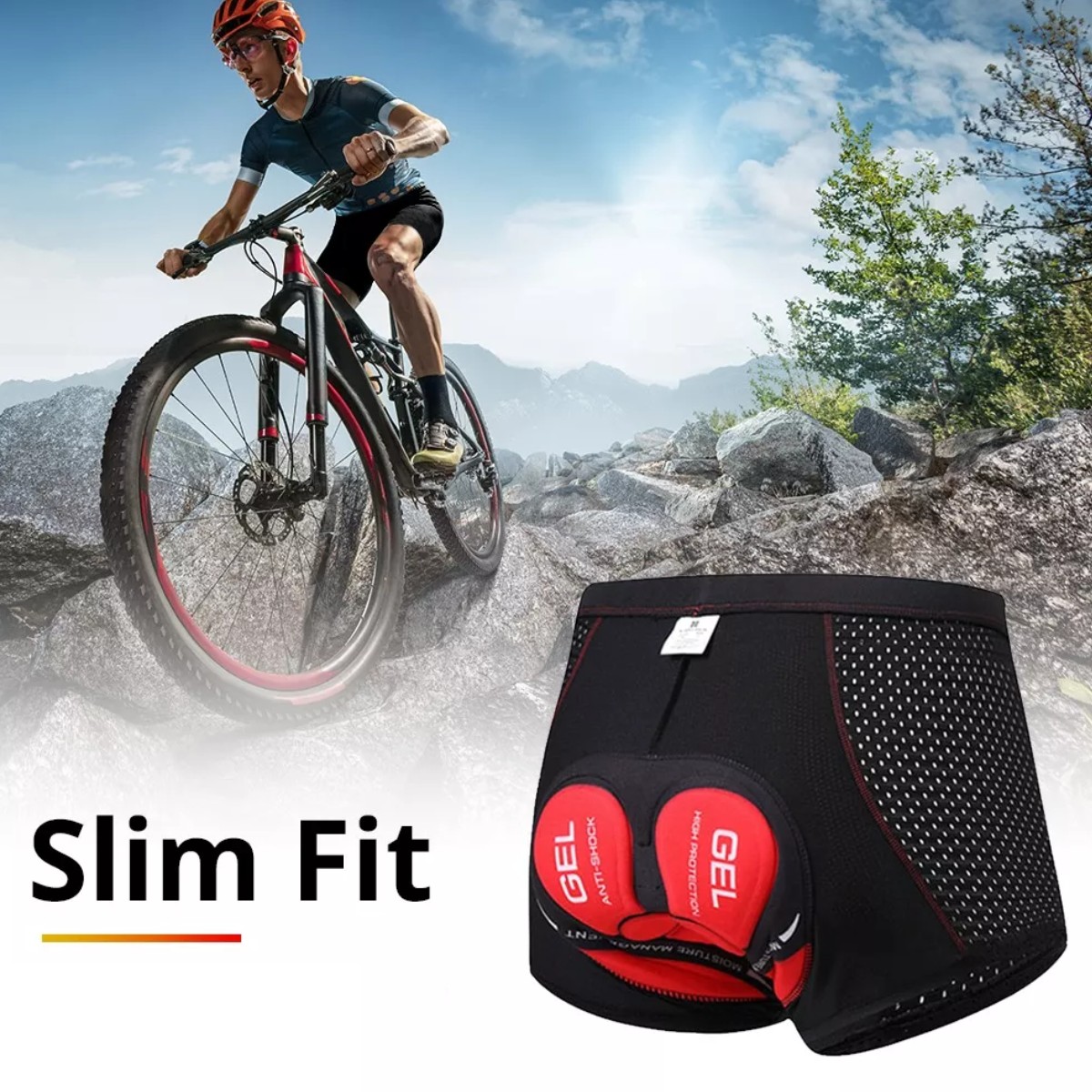 Shorts De Ciclismo Pantalones Con Coj&iacute;n De Silicona 5d Gel G. image number null