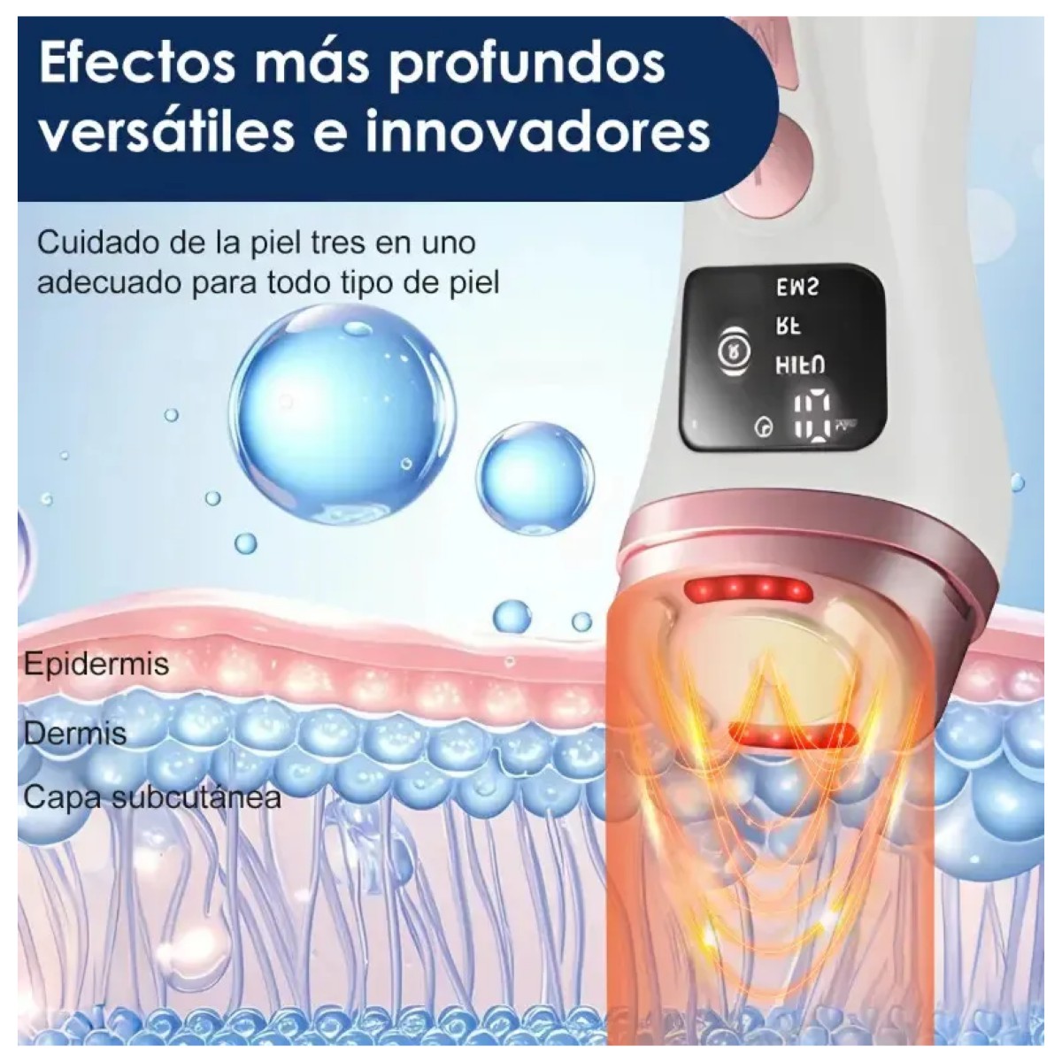 Aparato de Radiofrecuencia Facial y Corporal Negro image number null