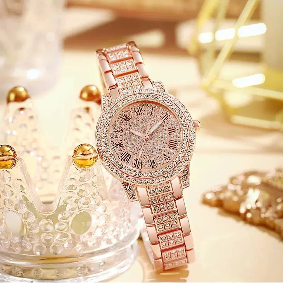 Reloj De Cuarzo Para Mujer, Reloj De Pulsera Con Dia Correa image number null