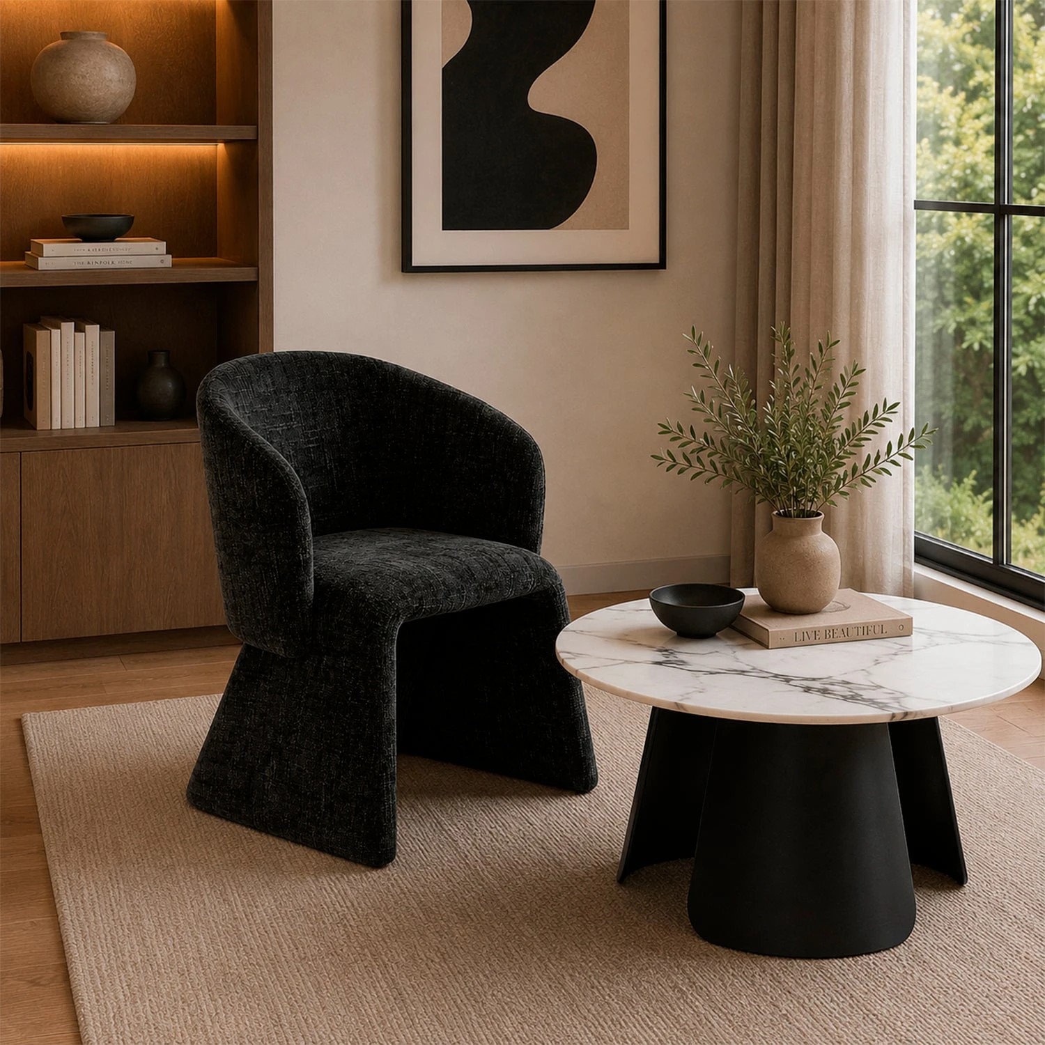 Sillon Assen Negro Kessa image number null