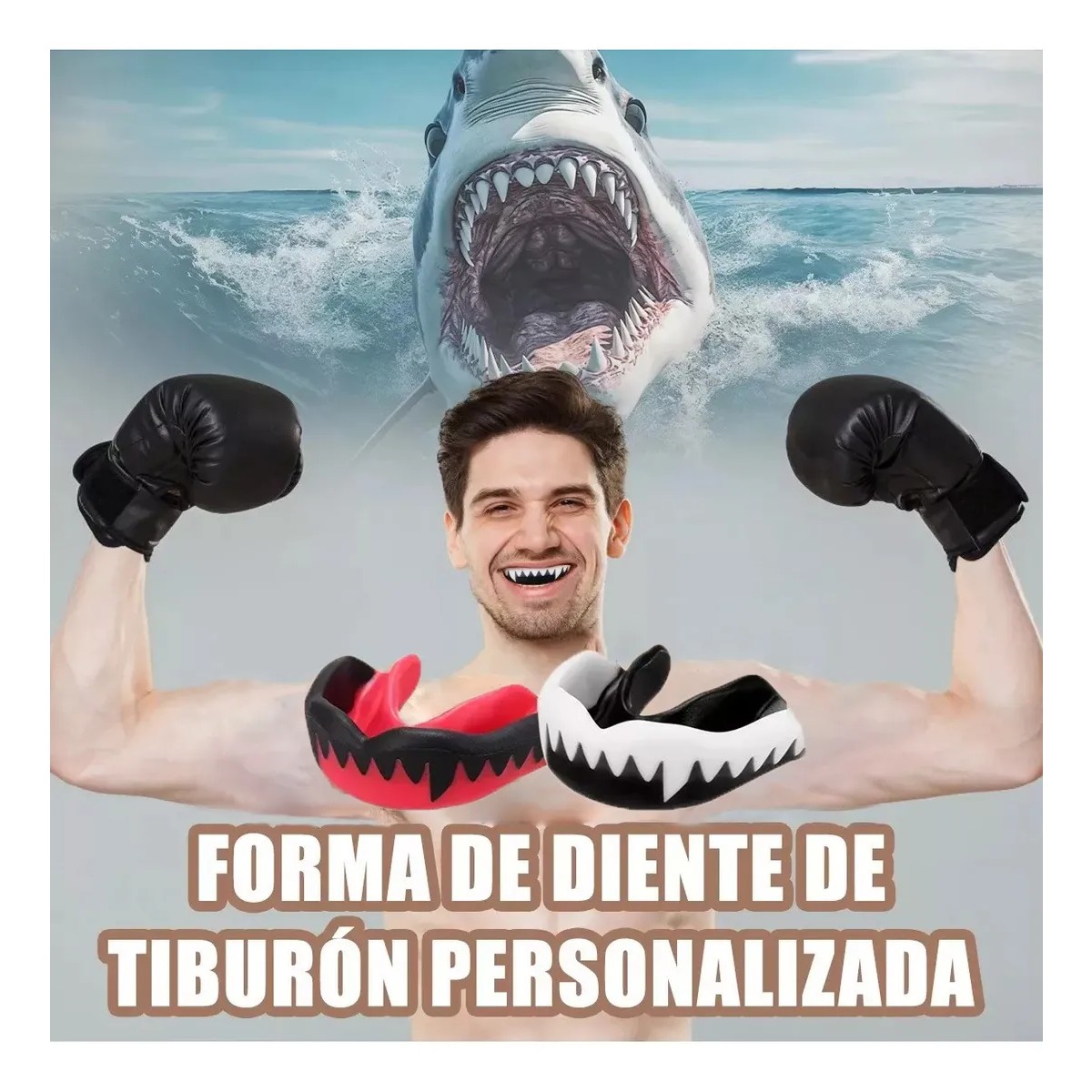 2pz Protector Bucal Boxeo Taekwondo Y Deportivos Para Adulto image number null