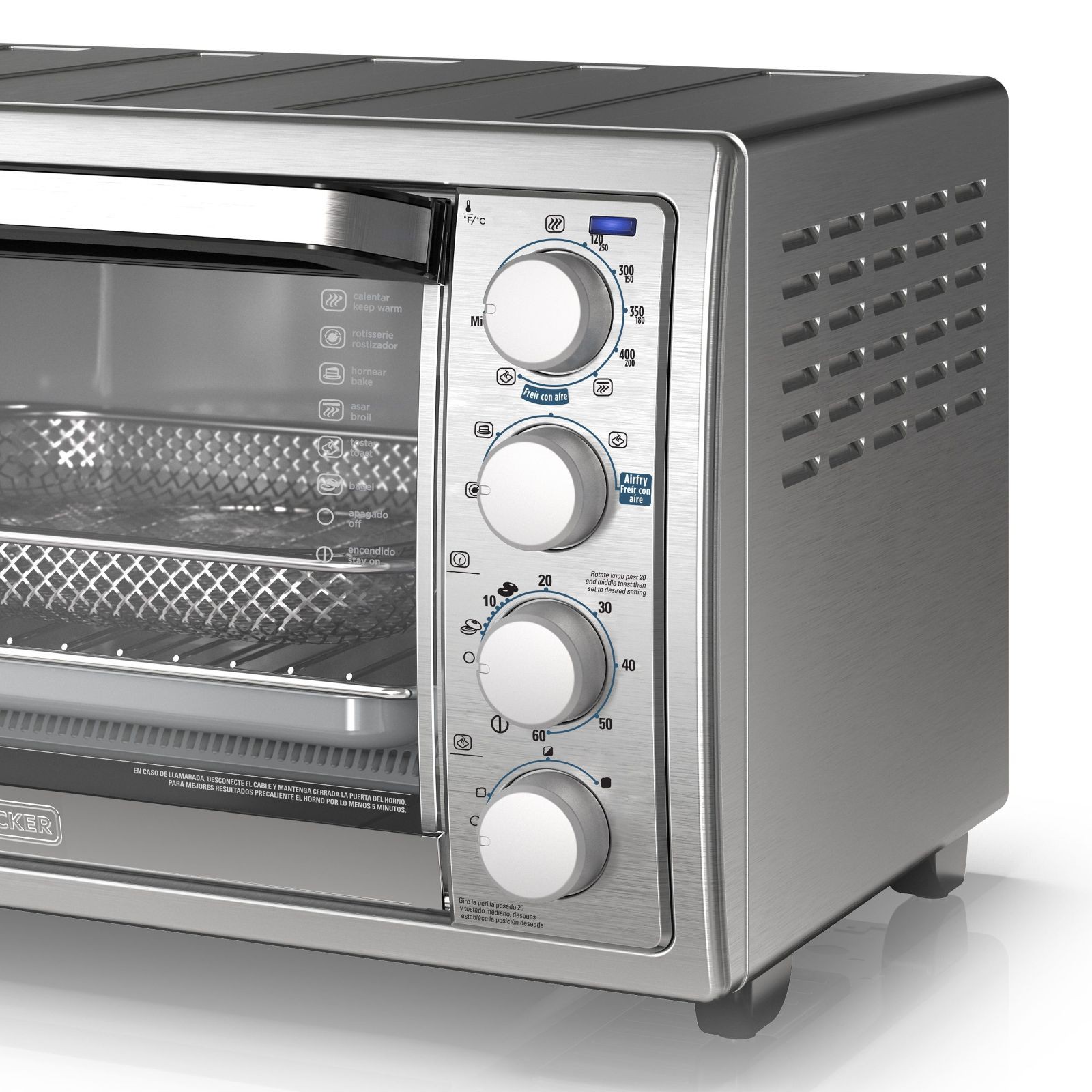 Horno El&eacute;ctrico con Freidora de Aire Black+Decker 22 Litros Gris TO4315SS-LA image number null