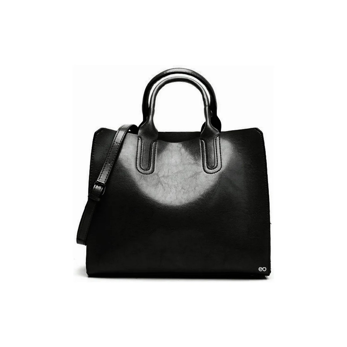 Bolso de Hombro Con Asa Superior Cuero Pu Color Negro image number null
