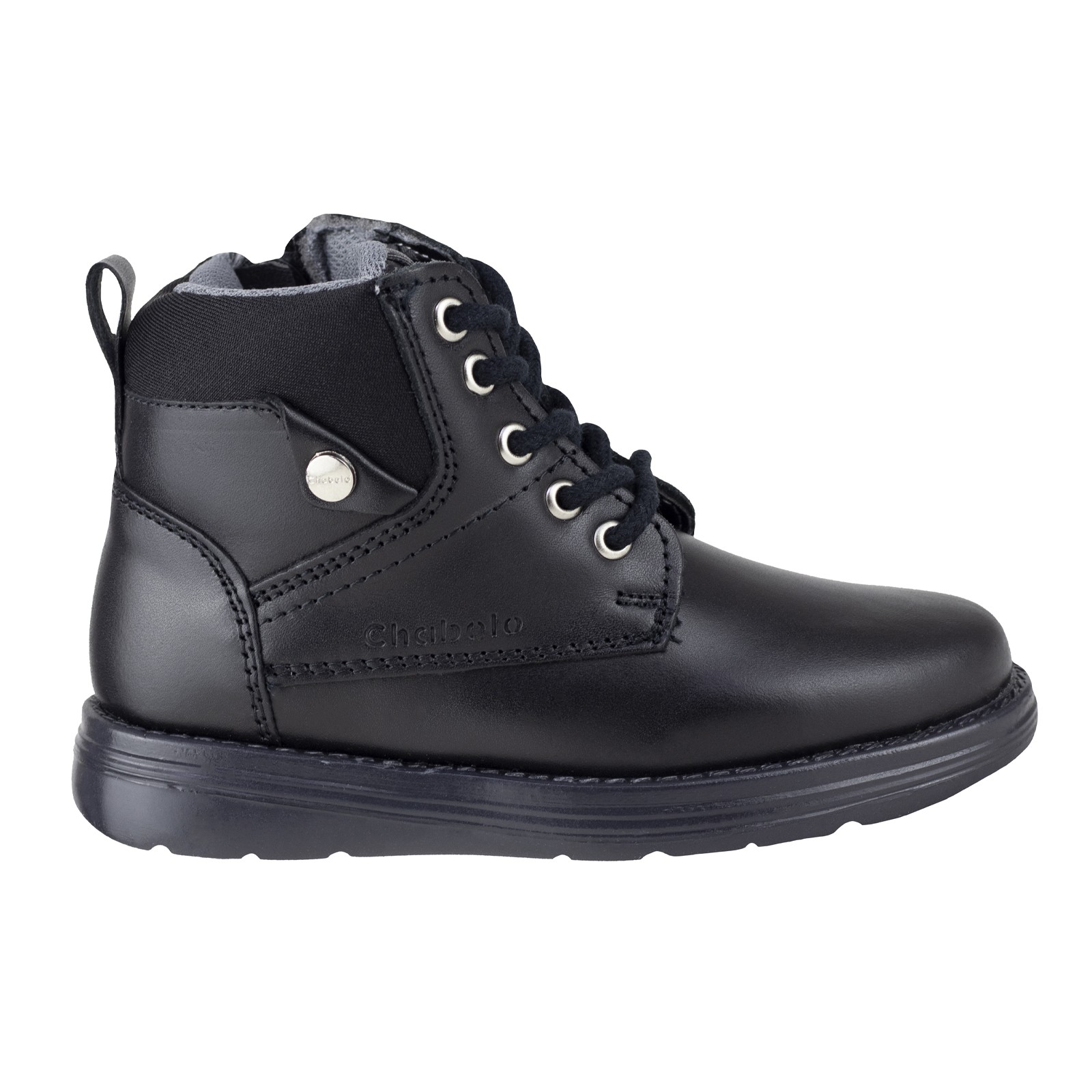 Bota Escolar Chabelo Ni&ntilde;o C192-a Piel Negro 15-21.5 image number null