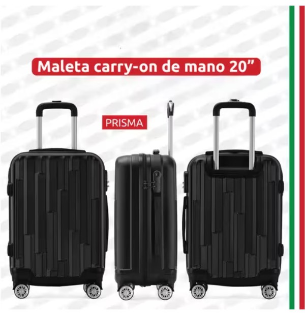 Maleta De Viaje R&iacute;gida Carry On De Mano Cabina Modelo Prisma 20 Pulgadas 10 Kg Con Candado Seguridad image number null